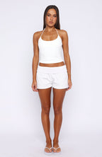 Timing Is Right Halter Top White
