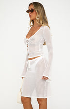 Anouk Knit Midi Skirt Off White
