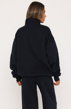 Vibes On Point Quarter Zip Sweater Navy