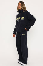 Vibes On Point Wide Leg Sweatpants Navy