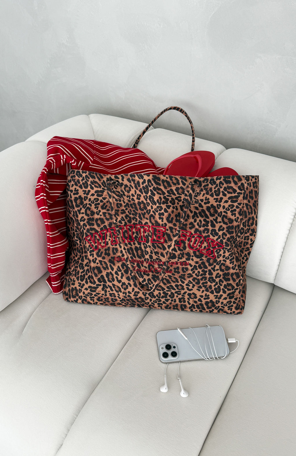 In Due Time Tote Bag Leopard