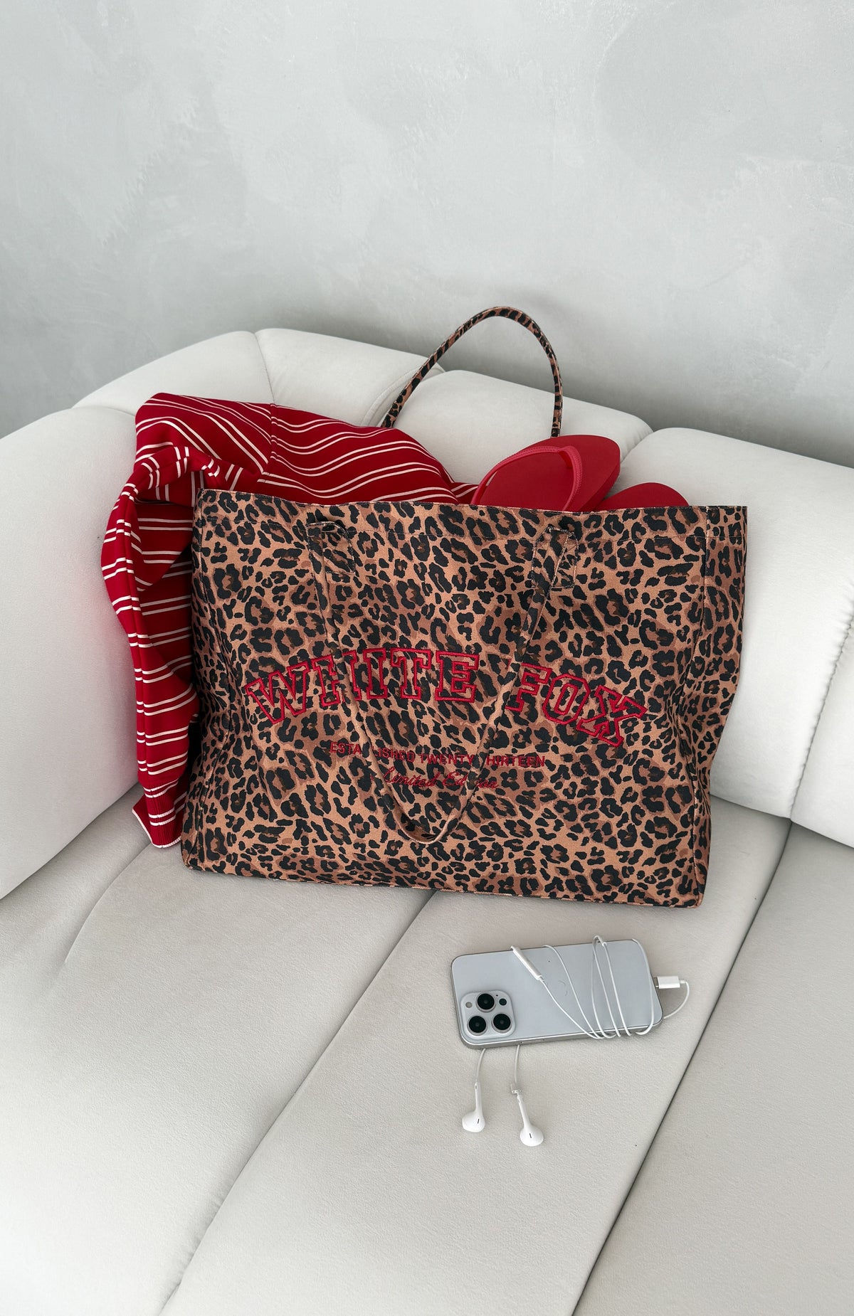 In Due Time Tote Bag Leopard