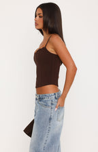 It's A Love Story Bustier Chocolate