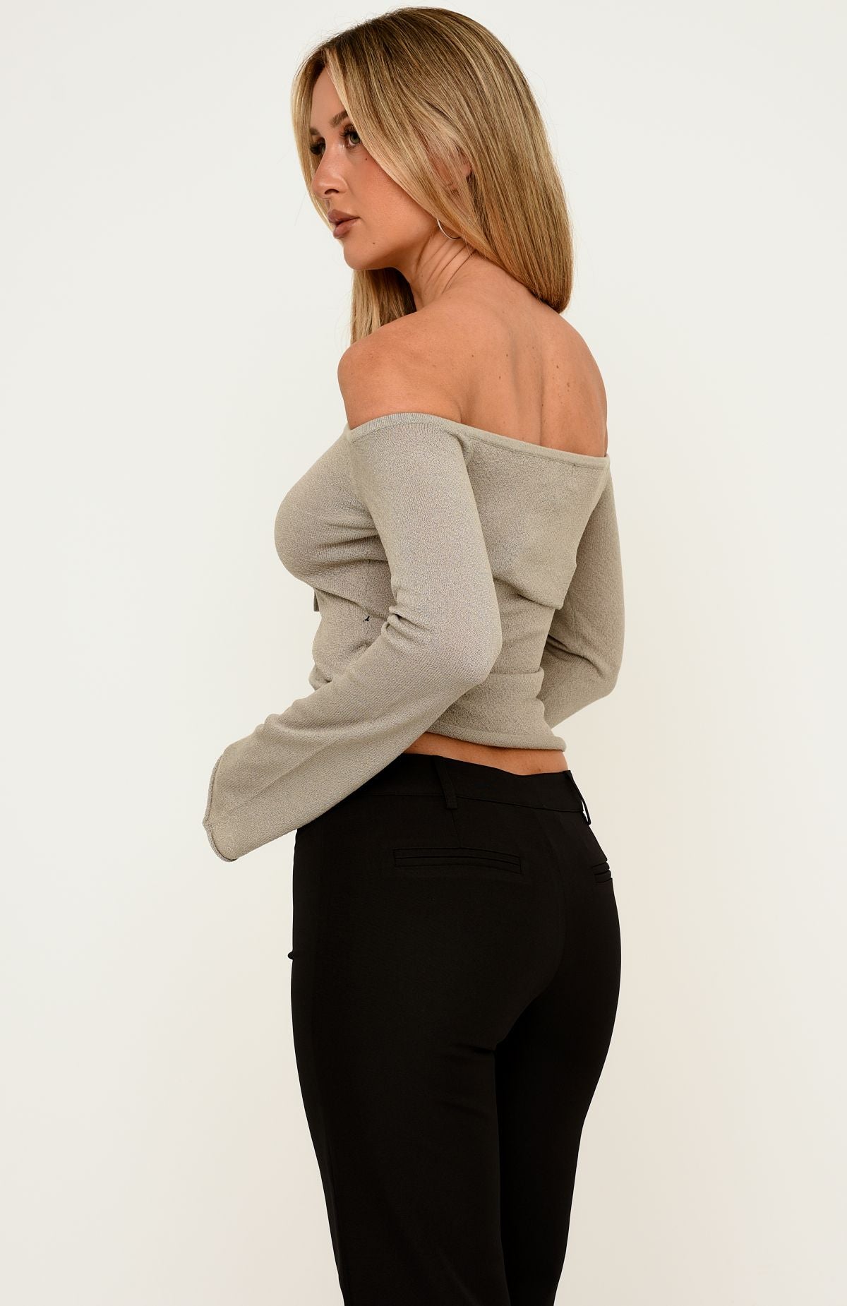 Peak Energy Long Sleeve Knit Top Dove