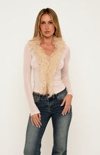 Making It Up Long Sleeve Top White