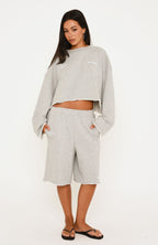 It Must Be A Sign Oversized Sweater Dark Grey Marle