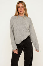 Adelaide Knit Sweater Grey Marle