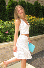 Gelato Girl Midi Skirt Off White