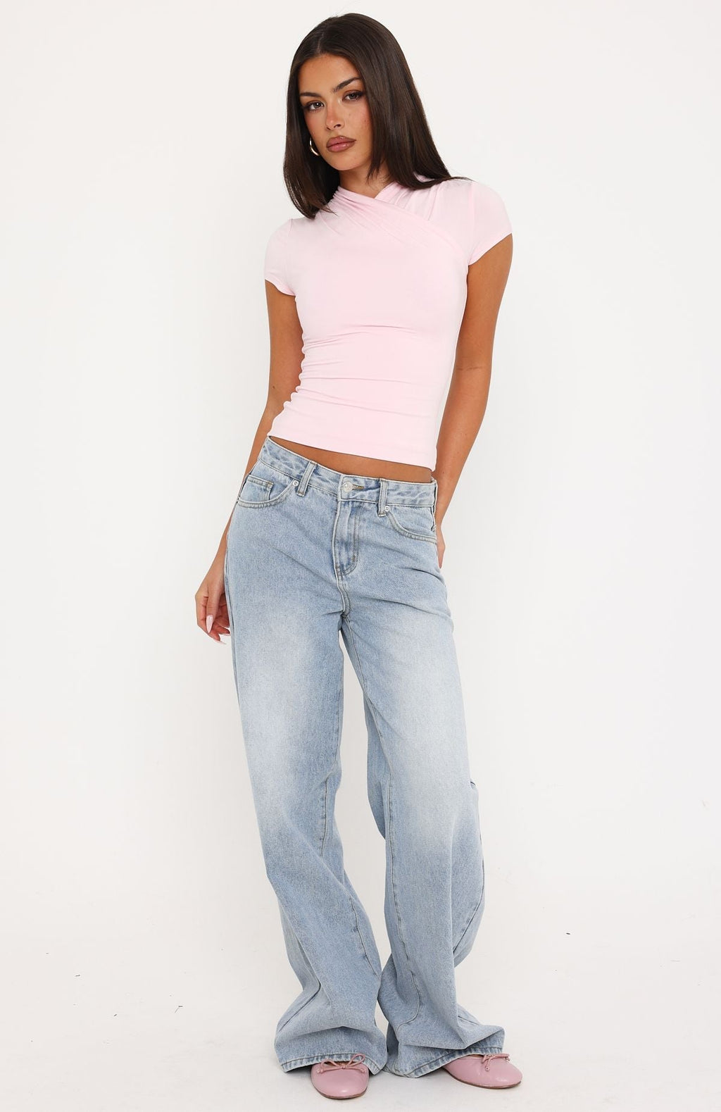 Just Can't Resist Short Sleeve Top Baby Pink