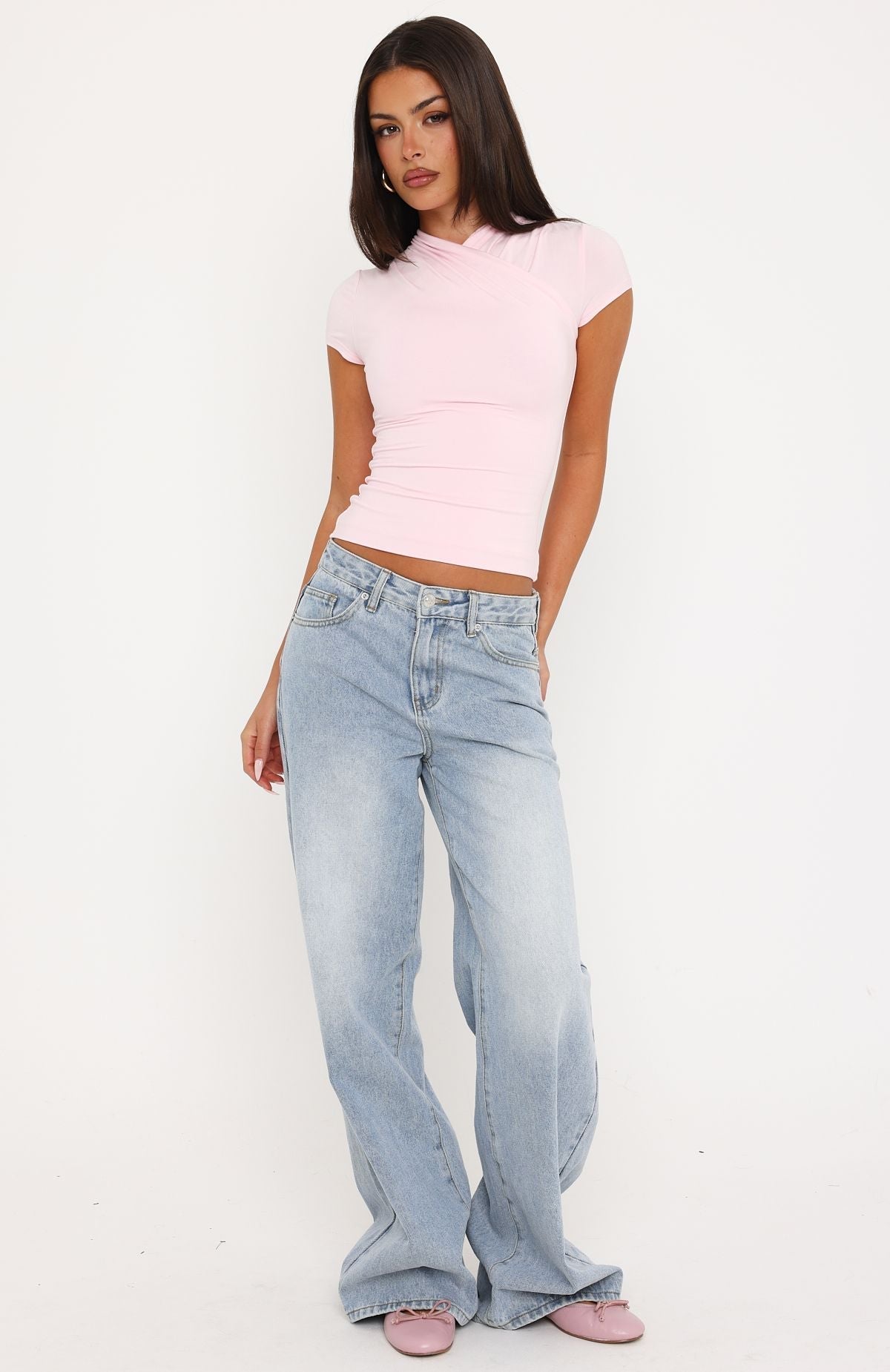 Just Can't Resist Short Sleeve Top Baby Pink