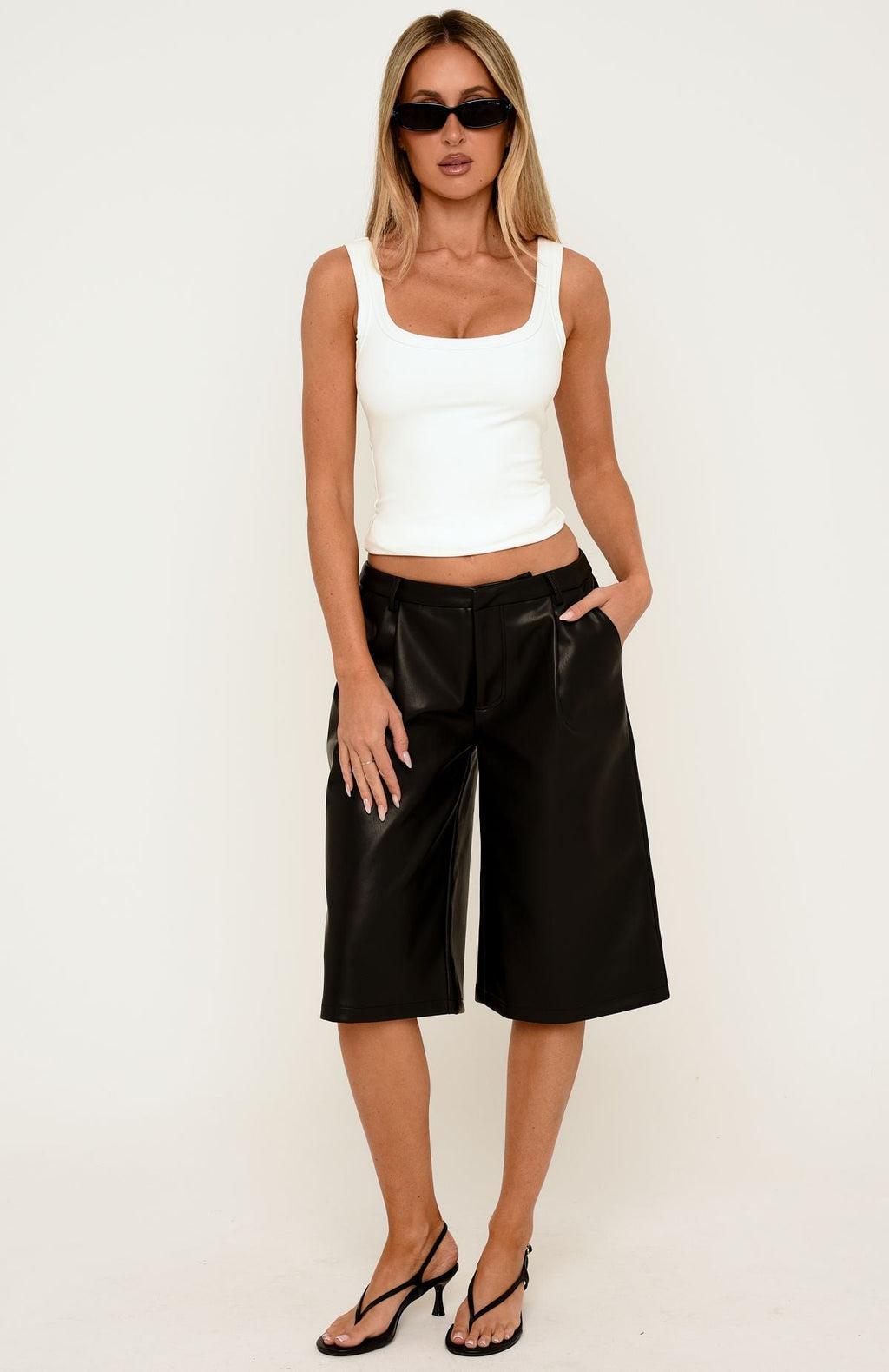 So Different PU Shorts Black