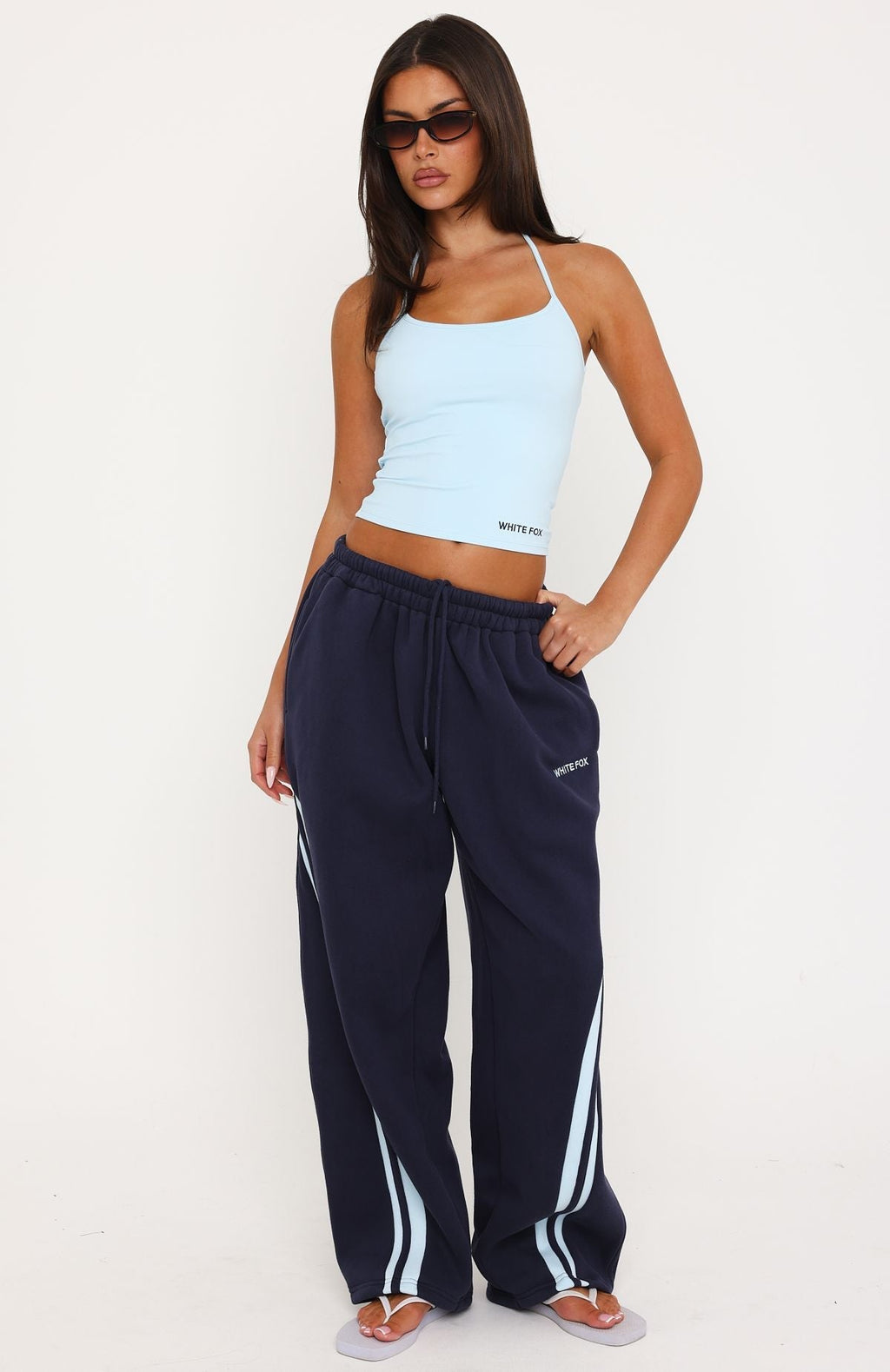 We Both Know Barrel Leg Sweatpants Navy