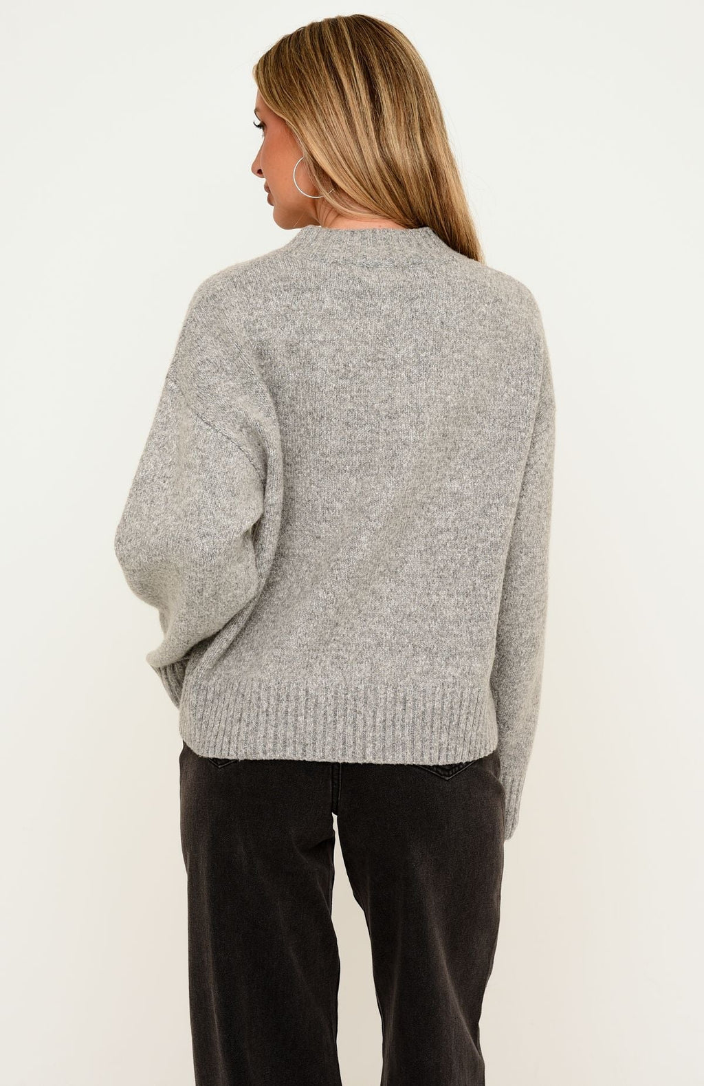 Adelaide Knit Sweater Grey Marle