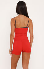 Close Call Singlet Top Red