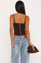 It's A Love Story Bustier Chocolate