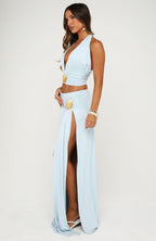 Marina Whisper Maxi Skirt Ice Blue