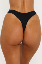 Broken Record Push Up Bra Set Black