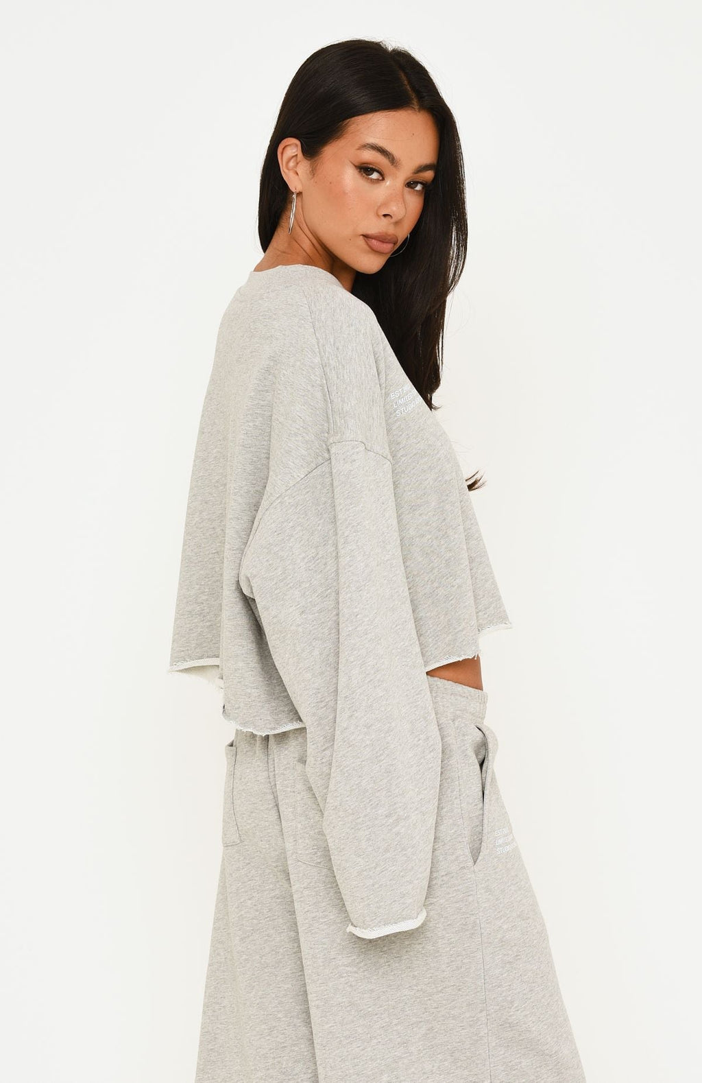 It Must Be A Sign Oversized Sweater Dark Grey Marle