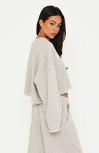 It Must Be A Sign Oversized Sweater Dark Grey Marle