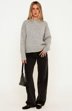 Adelaide Knit Sweater Grey Marle