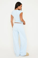 Wishing For It Wide Leg Sweatpants Blue