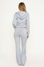 Not Done Yet Flare Pants Grey Marle