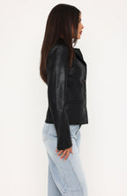 Classic Babe PU Jacket Black