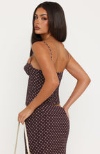Be Simple Bustier Chocolate/Cream Polka Dot