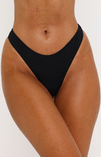 Broken Record Push Up Bra Set Black