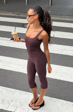 More To You Active Tank Dark Chocolate