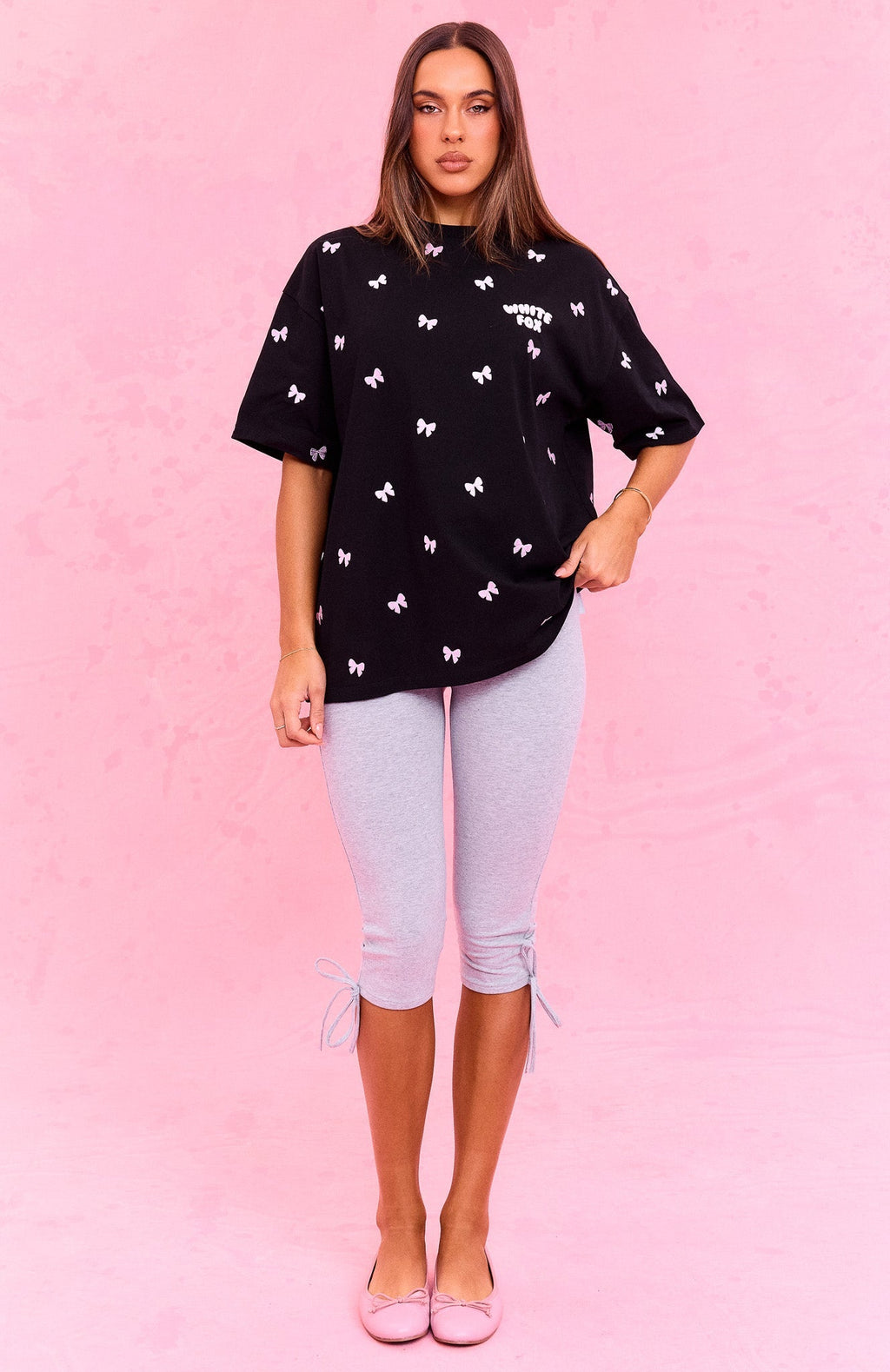 The Social Club Lottie Oversized Tee Black
