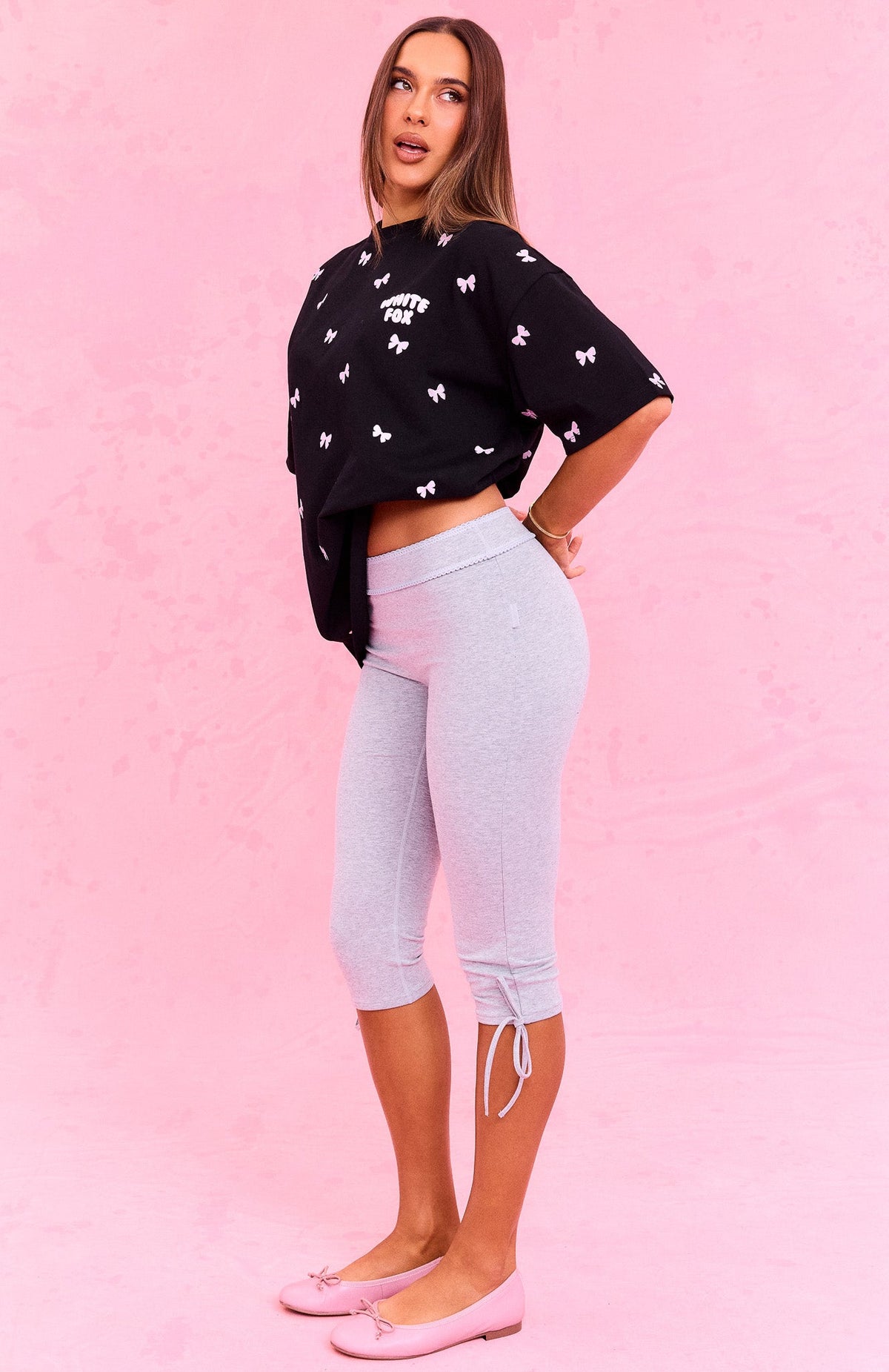 The Social Club Lottie Oversized Tee Black