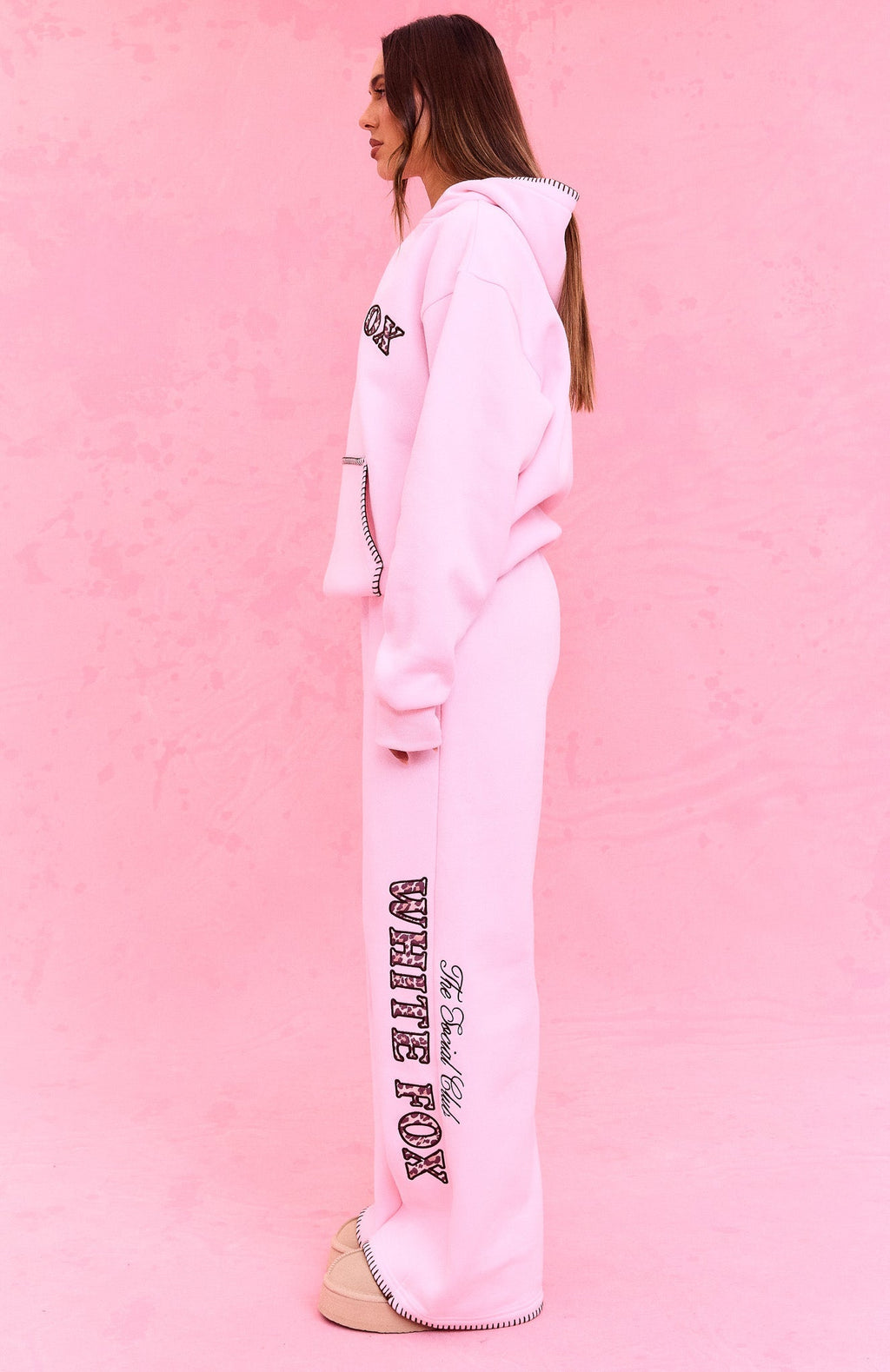 The Social Club Tanya Wide Leg Sweatpants Posy