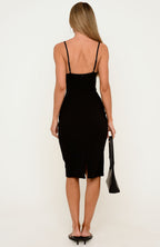 Showing It Off Midi Dress Black
