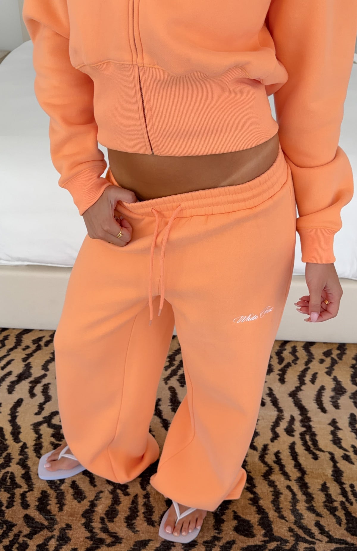 Wishing For It Wide Leg Sweatpants Peach