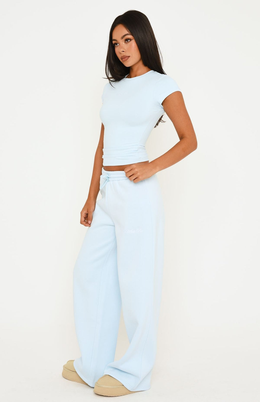 Wishing For It Wide Leg Sweatpants Blue
