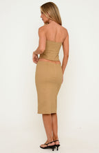 Giving Luxury Midi Skirt Camel