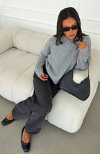 Adelaide Knit Sweater Grey Marle