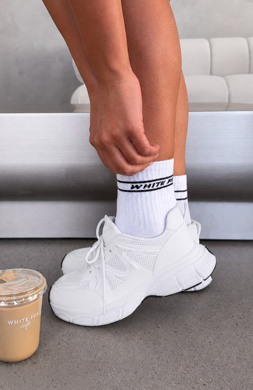 All Over It Socks White/Black