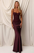 Forever Starts Now Maxi Skirt Dark Cherry