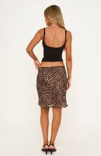 Angel Status Midi Skirt Leopard Print