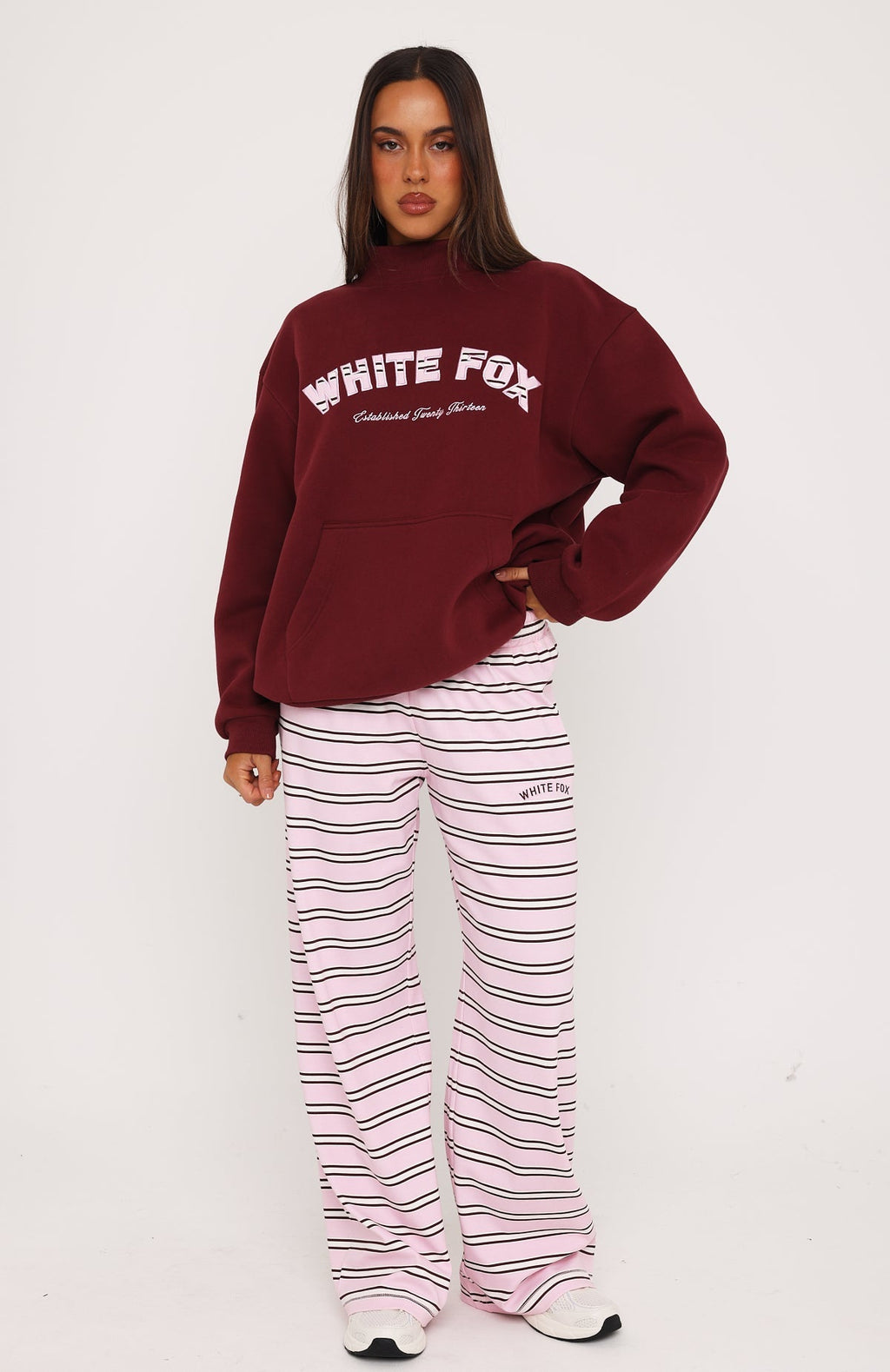 Be Good To Me Mock Neck Sweater Burgundy
