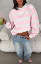 Before It's Too Late V Neck Oversized Sweater Grey Marle/Posy