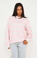 Before It's Too Late V Neck Oversized Sweater Grey Marle/Posy