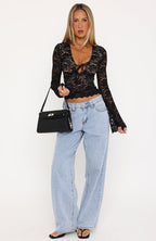 Choosing Wisely Long Sleeve Top Black