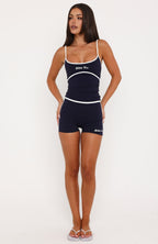 Close Call Singlet Top Navy