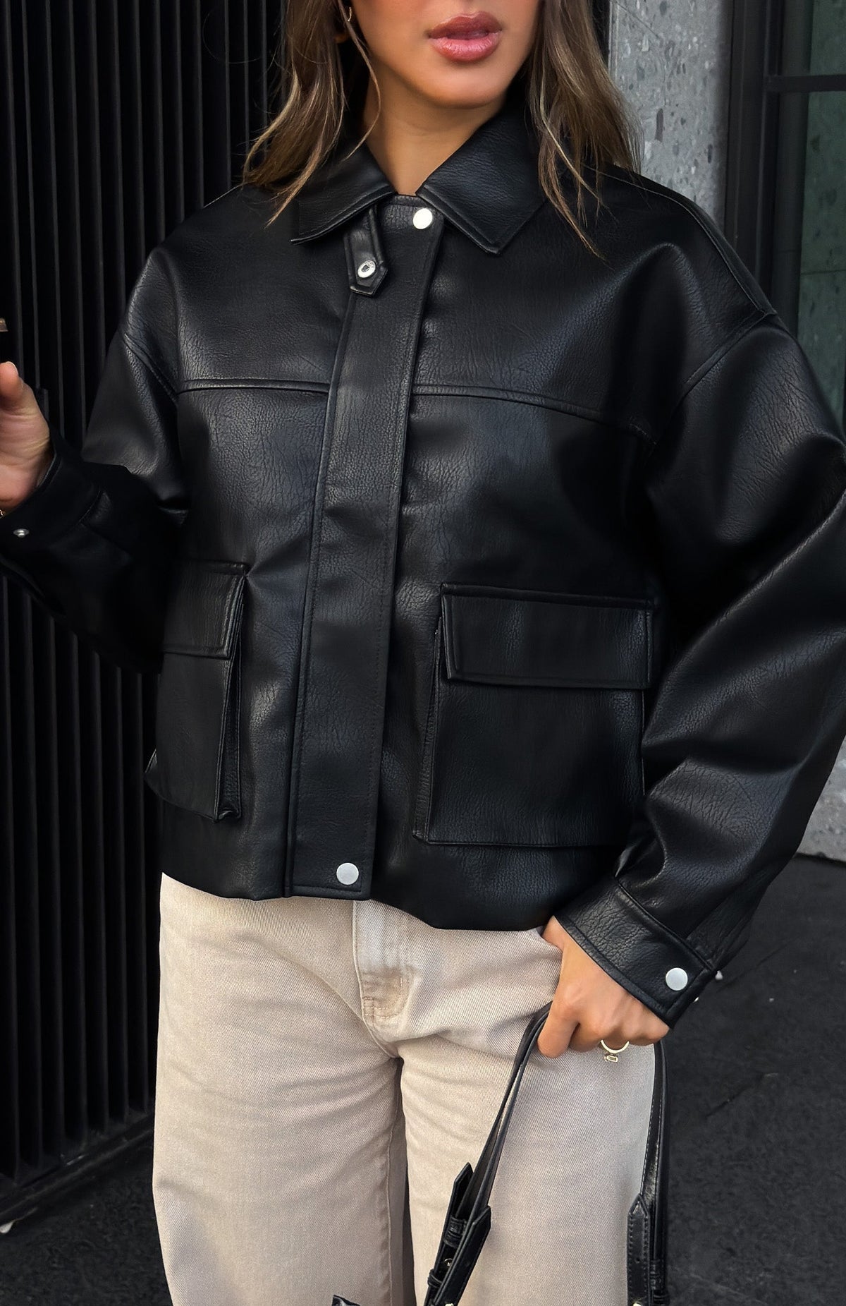 Crave When It's Gone PU Jacket Black