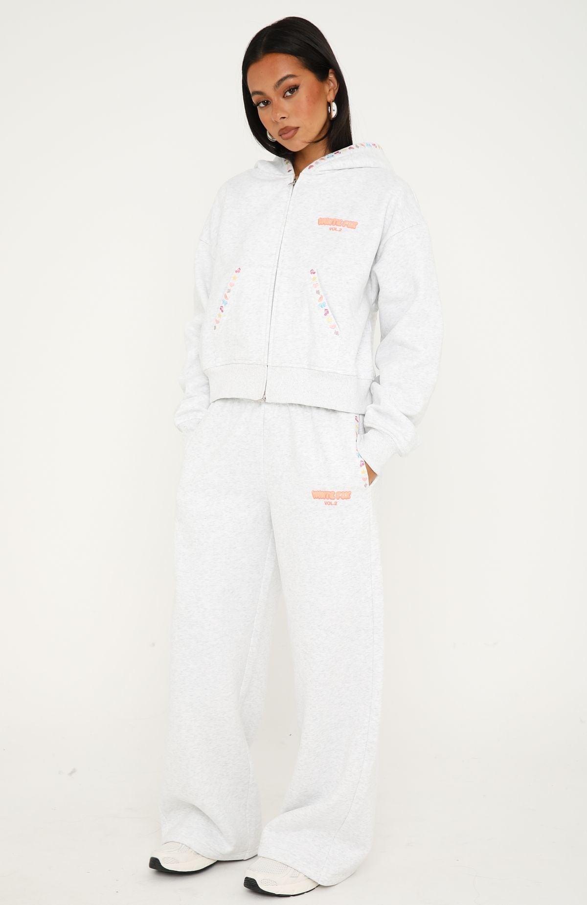 Vol. 2 Wide Leg Sweatpants Grey Marle