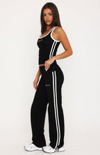 Empty Promises Fold Over Pants Black