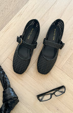 Enzo Ballet Flats Black PU